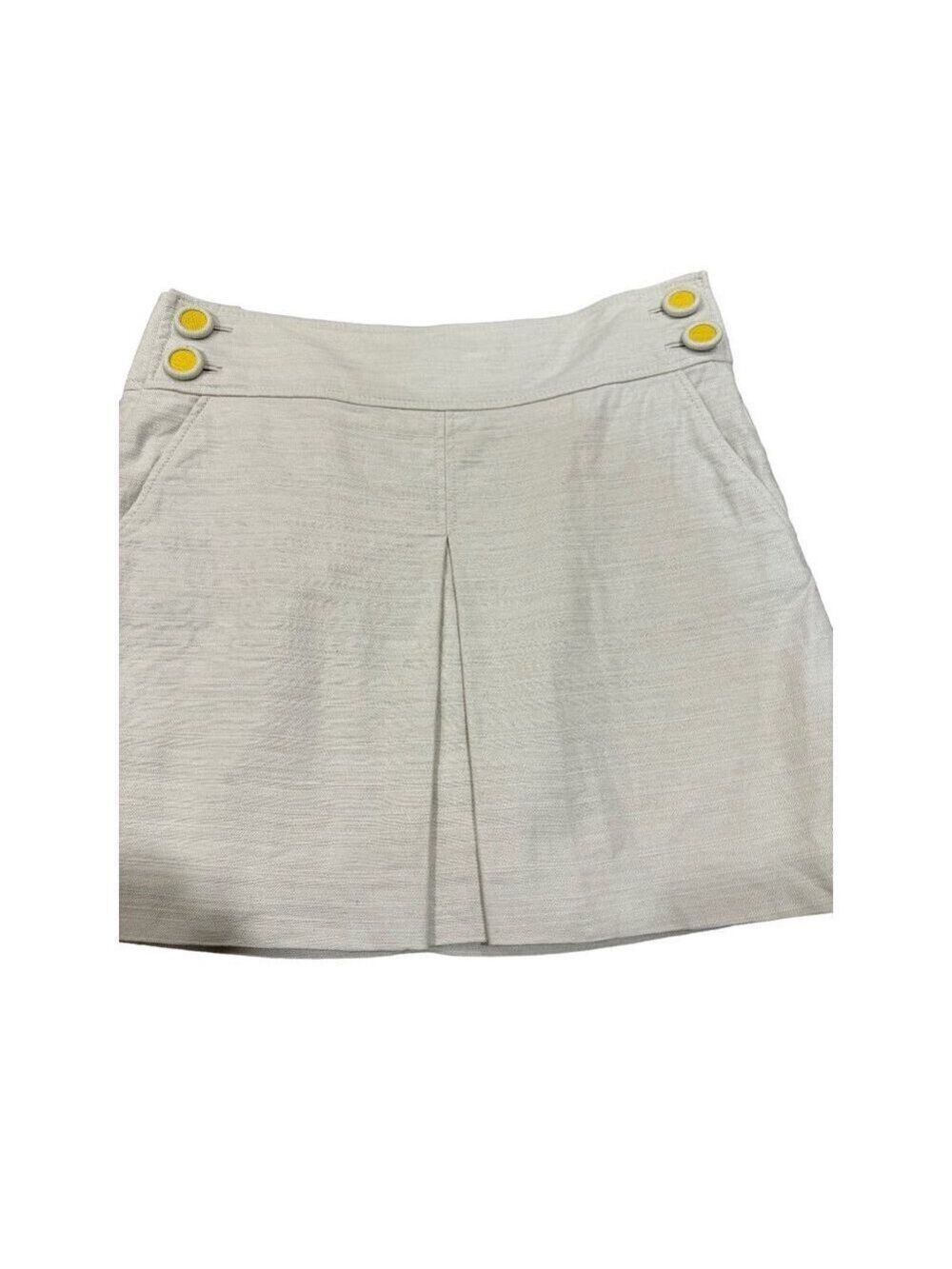 J Crew Linen Blend A Line Skirt Size 8 EUC - Picture 3 of 7